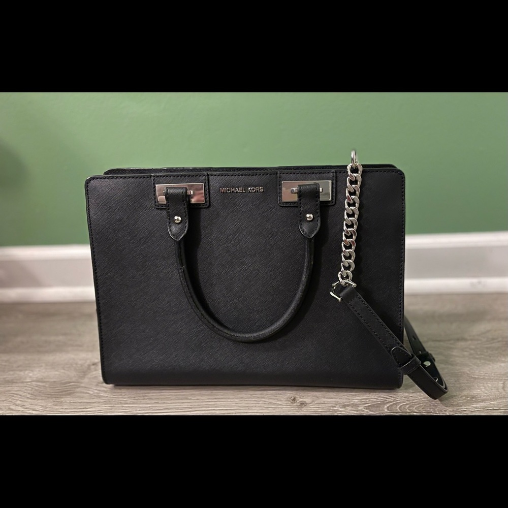 Quinn Large Saffiano Leather Satchel